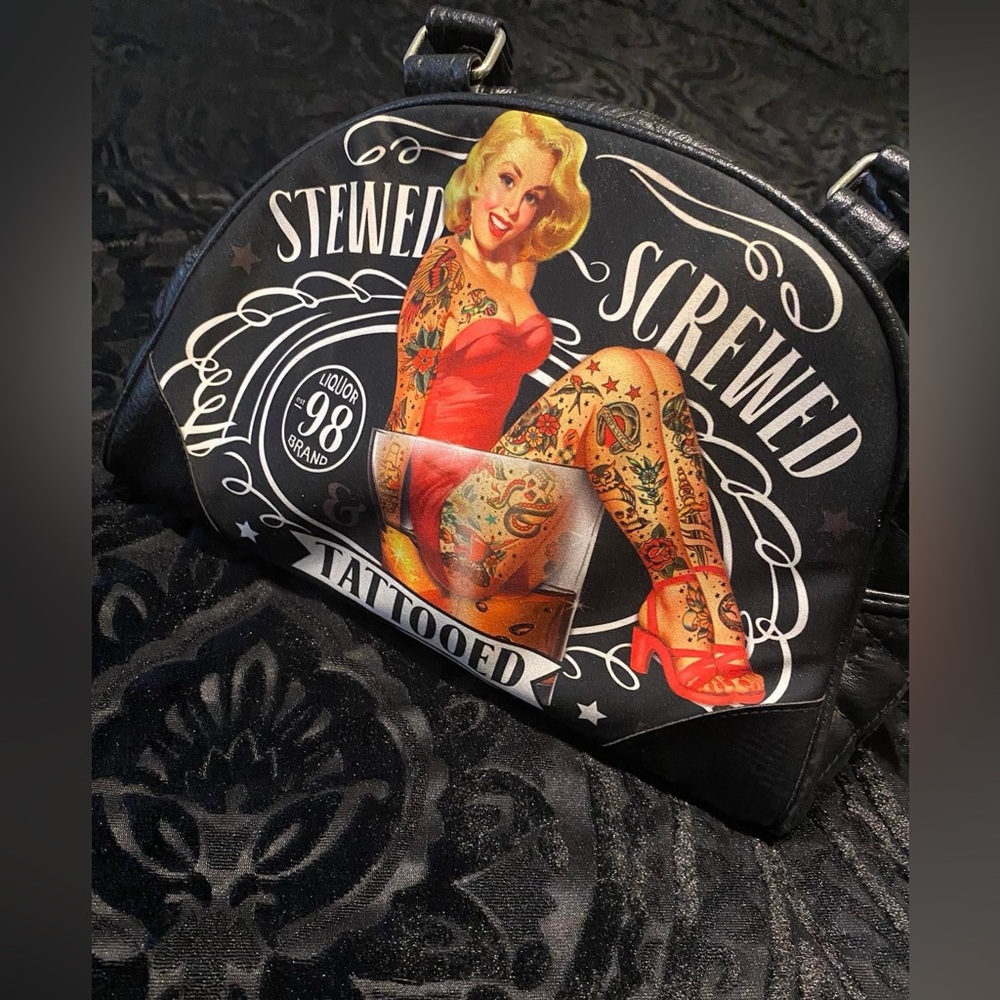 “Vintage Pinup Girl” Bowling Bag Style Purse